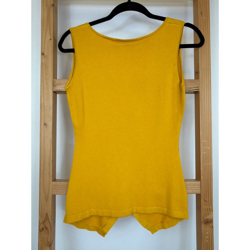 NWT Effie's Heart XS Yellow Gibson Vest Button Front High-Low Sleeveless Top - Picture 5 of 10